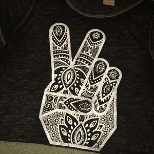 Boho Chic Peace Sign Tee Shirt
